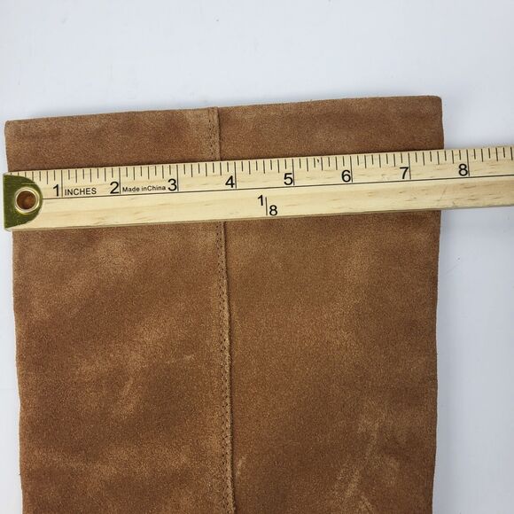 Crevo Women's Boots Size 8.5 Atty Suede Chestnut Leather Suede Shoes Riding - Picture 5 of 16